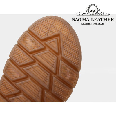 Dép nam quai ngang da bò thật cao cấp BHD8083 Dép quai hậu