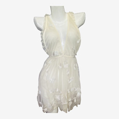 Váy Ngủ Ren Lưới D493 Thêu Khoét Ngực Lớp Váy Dày Gợi Cảm