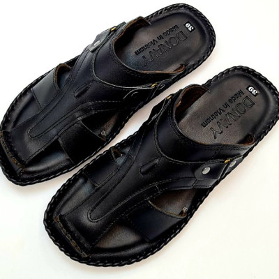  Dép nam quai rọ da bò 100% cao cấp nhập khẩu, hàng rất chất lượng, da bò êm, đẹp, đính khuy cách điệu, chi tiết sắc sảo