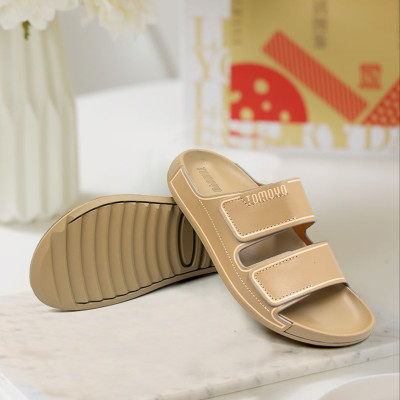 Dép Quai Ngang Nam Da Bò Nappa Cao Cấp Tomoyo TMD308