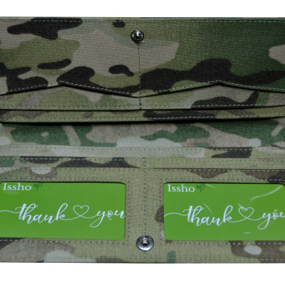 Ví Cầm Tay Dài thời trang sang trọng khóa nút bấm Issho| B03 | Có 9 màu