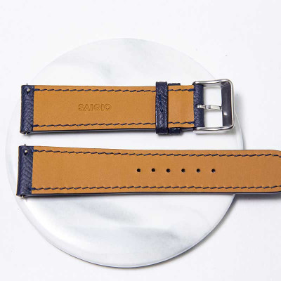 Dây Da Đồng Hồ Cao Cấp - Sang Trọng, Chất Liệu Da Bê EPSOM Nhập Khẩu Từ Pháp, Tiêu chuẩn Châu Âu, Mặt Lót Chống Thấm Mồ Hôi, Tích Hợp Lớp Gia Cố Chống Giãn Đặc Biệt và Chốt Thông Minh Mới Nhất - Hàng Chính Hãng SAIGIO