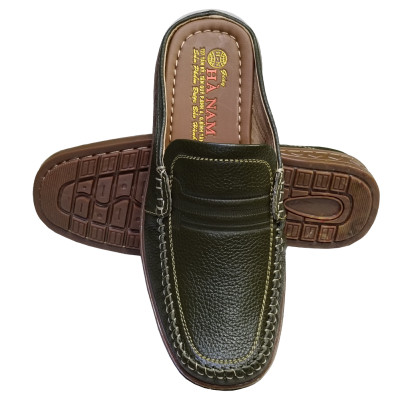 Dép Bít Mũi Nam TiTi ĐÔ Da Bò Thật Cao Cấp GSB20101