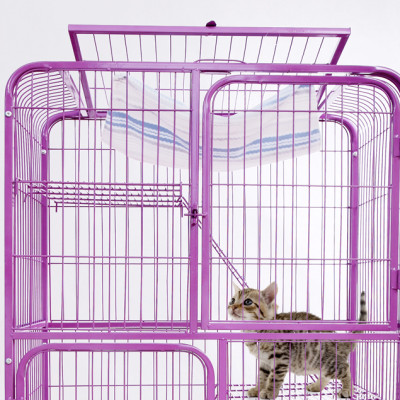Biệt thự mèo -Nhà mèo dạng chuồng mèo  Nan ống Hanpet (Lồng mèo Không kèm phụ kiện)