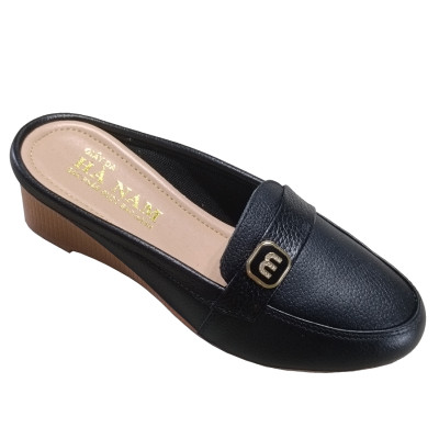 Sục Nữ Đế Xuồng HA NAM Da Bò Thật Đế Cao Su 5cm DNU2185