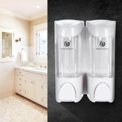 Hộp đựng xà phòng 2 ngăn treo tường CHUANGDIAN 300ml Hộp đựng Dầu gội Sữa tắm
