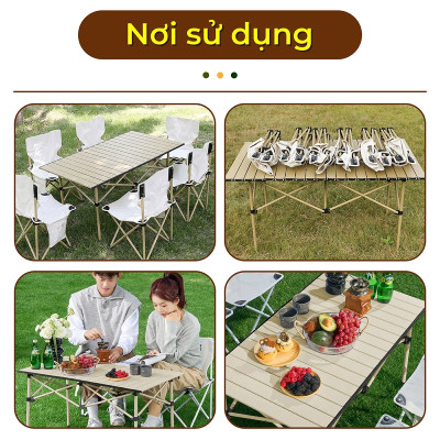 Bàn cắm trại gấp TSD Size:53,95,120cm ,đa năng,dễ mang theo, dã ngoại,có thể gập lại