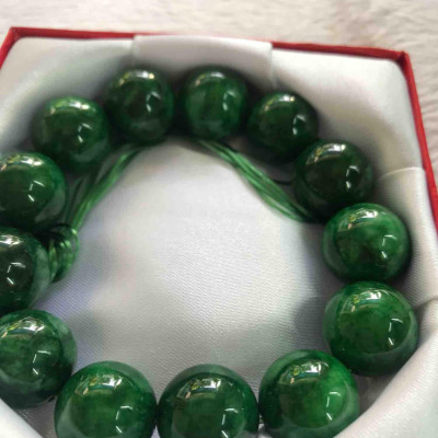 CHIẾC VÒNG TAY ĐÁ CẨM THẠCH 16mm CUNG SANH NAM MỆNH MỘC HOẢ ĐEO TỐT Ạ