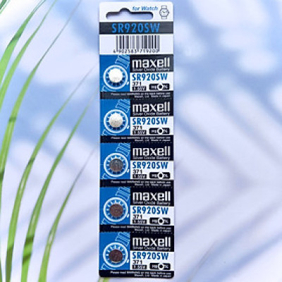 Vỉ 5 Viên Pin SR920SW / 371 / G6 Maxell 1.55V Cho Đồng Hồ Đeo Tay