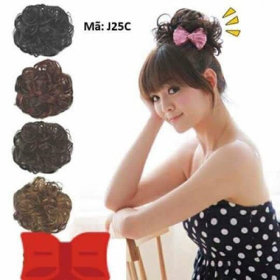 Búi xoăn dễ thương cao cấp- hình thật