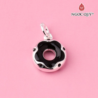 Charm bạc treo hình bánh donut - Ngọc Quý Gemstones