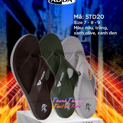 Dép Nam xỏ ngón Thái Lan Adda 5TD20 , Dép đúc nguyên khối siêu bền