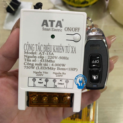 Công tắc điều khiển từ xa ATA AT-15A RM01 hẹn giờ tắt mở công suất lớn - Hàng chính hãng