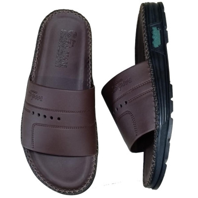 Dép Nam Da Bò HA NAM Đế Siêu Nhẹ Khâu Chỉ Toàn Bộ DNA22040