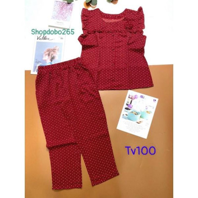 Đồ bộ nữ,đồ ngủ mặc nhà lửng 9 tấc vải lụa mango BL 51 họa tiết dễ thương size 47-60kg.