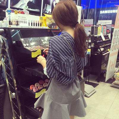 Áo Sơ Mi Nữ Tay Dài Sọc Cách Tân