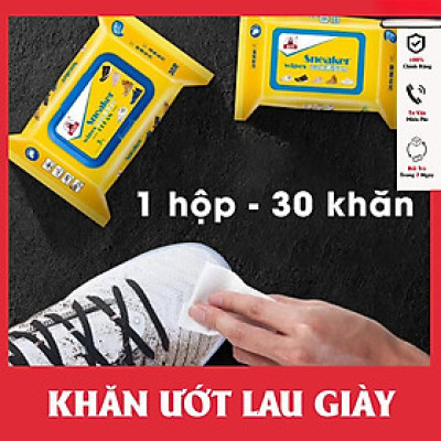 Khăn Giấy Ướt Lau Giày Sneaker Wipes Clean Thần Thánh (Gói 30 Miếng) Lau Giầy Siêu Sạch, Siêu Nhanh