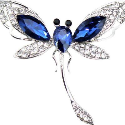 Trâm Cài Áo Nữ Quà Tặng Chuồn Chuồn Đính Đá Trang Nhã Sang Trọng (Kèm Hộp)