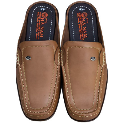 Dép Bít Mũi Nam Da Bò Thật TiTi ĐÔ Cao Cấp GSB2058d