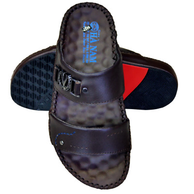 Dép nam quai ngang HÀ NAM da bò thật cao cấp DN2072