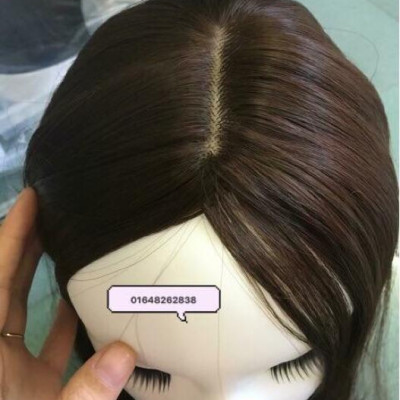 Tóc giả 2 mái thẳng lửng cao cấp- tặng lưới chùm tóc