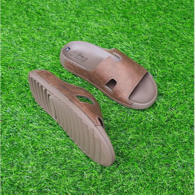 Dép nam siêu nhẹ bản ngang chữ H da bò mềm mại Trường Hải DN158