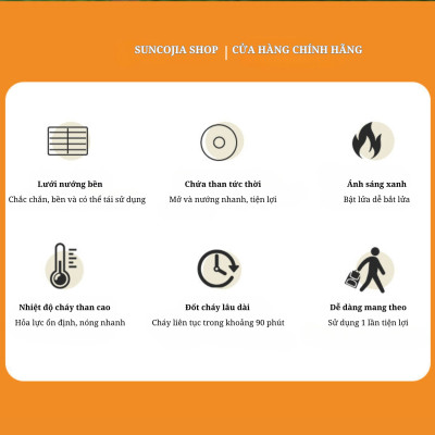 Bếp nướng kèm than, vỉ nướng, Bếp nướng than di động, tiện lợi,ít khói, linh hoạt kèm quà tặng