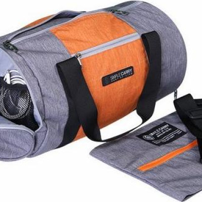 Túi Trống Simplecarry Gym Bag (23 x 42cm) - Grey/Orange