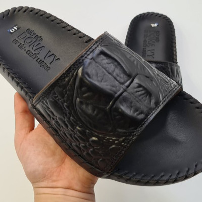 DÉP DA BÒ NAM 100%, QUAI LƯNG CÁ SẤU