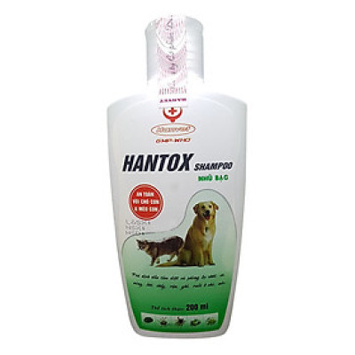 Dầu Tắm Trị Bọ Chét, Ve, Ghẻ, Rận Chó Mèo Hanvet Hantox Xanh (200ml)