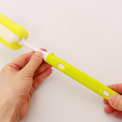 Dụng cụ cọ rửa bình nước, chai lọ cán tùy chỉnh Kokubo có móc treo tiện dụng - Made in Japan