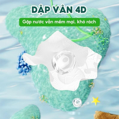 giấy treo tường TopGia giagia, đa sắc,3 màu,sắc việt,chữ C Khăn giấy cao cấp 4 lớp làm từ bột gỗ nguyên chất