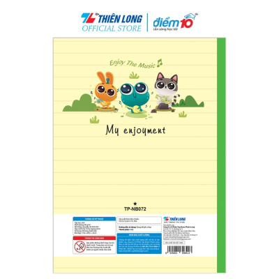 Bộ 5 Tập học sinh 96 trang 4 ô ly ngang 60 gsm Điểm 10 TP-NB072 (hình ngẫu nhiên)