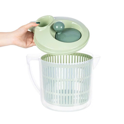 Rổ Quay Rau Vắt Rau Sống Việt Nhật 2 Lớp Có Miệng Rót Nước, Tay Cầm Chắc Chắn Màu Pastel - HÀNG CHÍNH HÃNG MINIIN