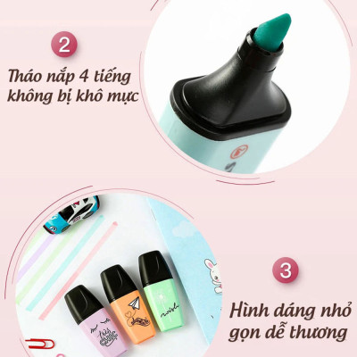 Set bút dạ quang STABILO BOSS MINI 07 - Bộ 5 bút