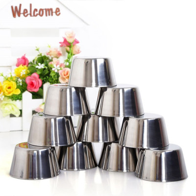 Bộ 10 Khuôn Làm Bánh Flan Inox 304 Làm Rau Cau Làm Đá Tiện Dụng