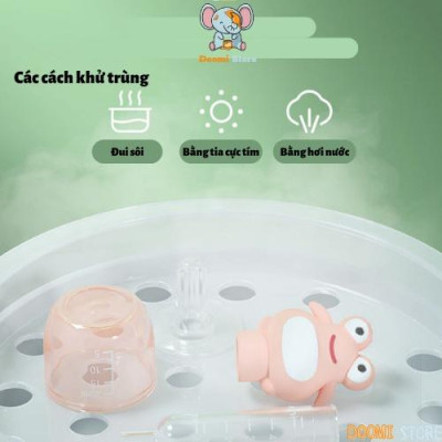 Dụng Cụ Hỗ Trợ Uống Thuoc Bón Thuoc Sữa Cho Bé Hình Con Ếch Siêu Đáng Yêu An Toàn và Tiện Lợi Kèm Hộp và Cọ