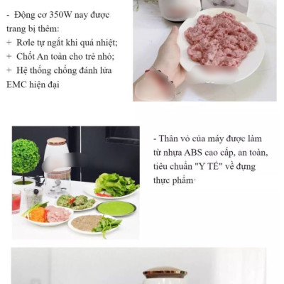 Máy xay  thực phẩm nhà bếp  với 4 lưỡi dao siêu tốc nhỏ gọn và tiện lợi tiết kiệm thời gian 