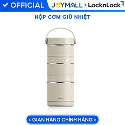 Bộ hộp cơm giữ nhiệt LocknLock LHC8058, Hàng chính hãng, thép không gỉ 304, có tay xách - JoyMall