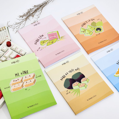 Tập Học Sinh Bánh Việt - Miền Nam - 4 Ô Ly - 96 Trang 80gsm - The Sun 05 - Mè Xửng