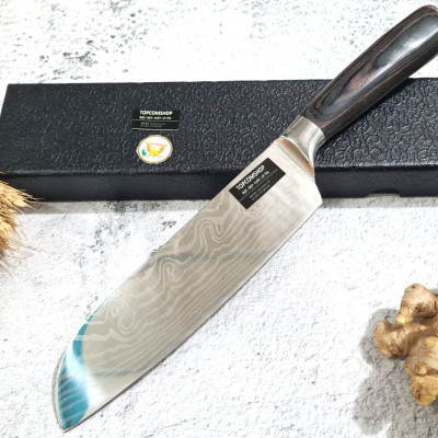 DAO - DAO BẾP NHẬT BẢN SANTOKU THÉP DAMASCUS MÃ A4 DT116 nt topcomshop vn