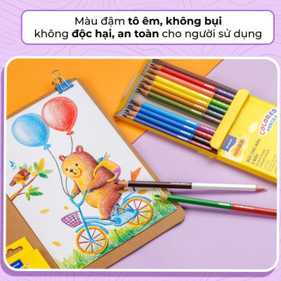 Hộp 12 Bút Chì Màu Hai Đầu - Double Ended Colored Pencils - Colokit CPC-C035