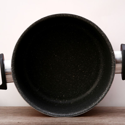 Nồi Easy Seoulcook 20 cm đáy từ (xám) chống dính vân đá cao cấp Hàn Quốc, dùng được tất cả các loại bếp / Induction