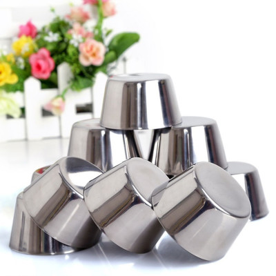 Bộ 10 Khuôn Làm Bánh Flan Inox 304 Làm Rau Cau Làm Đá Tiện Dụng