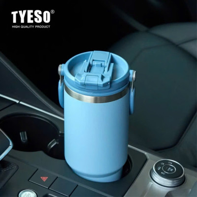 Cốc giữ nhiệt TYESO TS-8826 600ML bằng thép không gỉ 304 tay cầm công thái học Chống tràn & Giữ nhiệt 12 tiếng