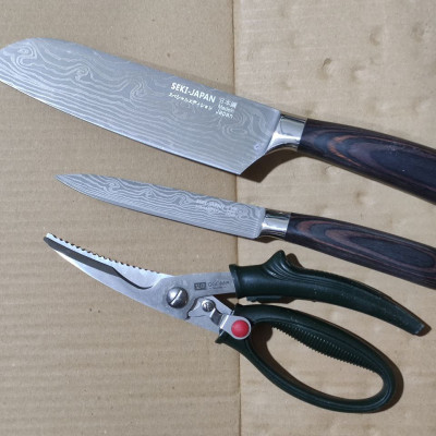 Combo 3 Món Kéo cắt gà, Dao thái gọt hoa quả Hàn Quốc Nhật Cao Cấp