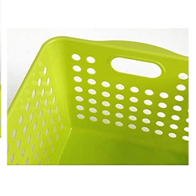 Rổ nhựa Inomata để vật dụng gia đình tiện lợi, có quai cầm (Size bé) - Hàng nội địa Nhật