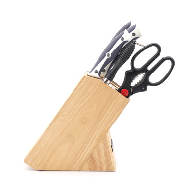 Bộ dao nhà bếp đa năng 6 món - 3 dao, 1 đồ mài, 1 kéo, 1 hộp gỗ - Cobihome