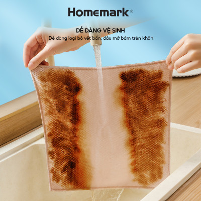 Khăn lau bếp đa năng siêu thấm hút, lau kính, xe ô tô, combo 5 cái Homemark