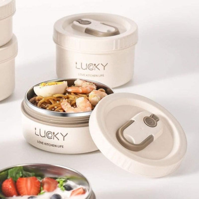 Hộp Cơm Giữ Nhiệt, Hộp Cơm 3 Tầng Kèm Túi Đựng Cơm, Tặng Đũa Và Thìa